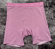 NWT VICTORIA'S SECRET PINK HEART THICK LOGO BAND BOY BRIEF BOXER SHORTS PANTIES