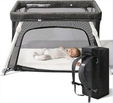 Guava Lotus Travel Crib Portable Baby Play Yard with Mattress Backpack