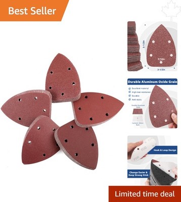 Workpro 150pcs Detail Sander Sanding Sheets - 5 Hole Design for Smooth Results
