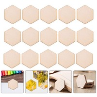 100 Stcs Hexagonform Aus Holzscheiben Unvollendete Holzscheiben Diy HolzstüCke