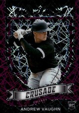 2021 Panini Chronicles Andrew Vaughn #15 Crusade Purple Velocity Chicago 4E