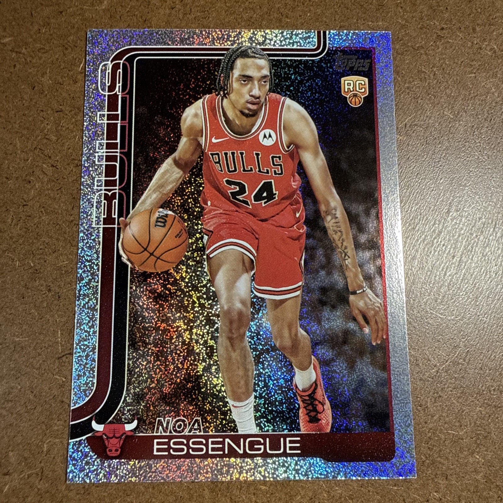 2025-26 Topps Basketball Rookie Noa Essengue Glitter Parallel #212 Bulls