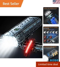 High Lumen 6 LED Bike Light Set - Shockproof, Waterproof, Ideal for Night Riding