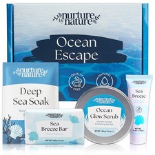 Nurture by Nature Bath Gift Set for - Gifts for , 4 Piece Spa Gift with Body ...