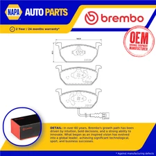 Brake Pads Set fits SEAT LEON 1.6D Front 12 to 20 Brembo 5Q0698151C JZW698151AS