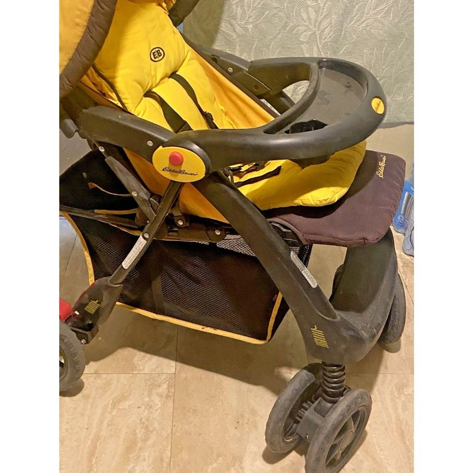 Одиночная прогулочная коляска для ребенка ясельного возраста Costco Eddie Bauer желтая ткань - Изображение 2 из 4