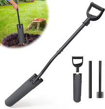 Spade Shovel,15 Inch Long Narrow Spade, Heavy Duty Garden Trench Shovel for Digg