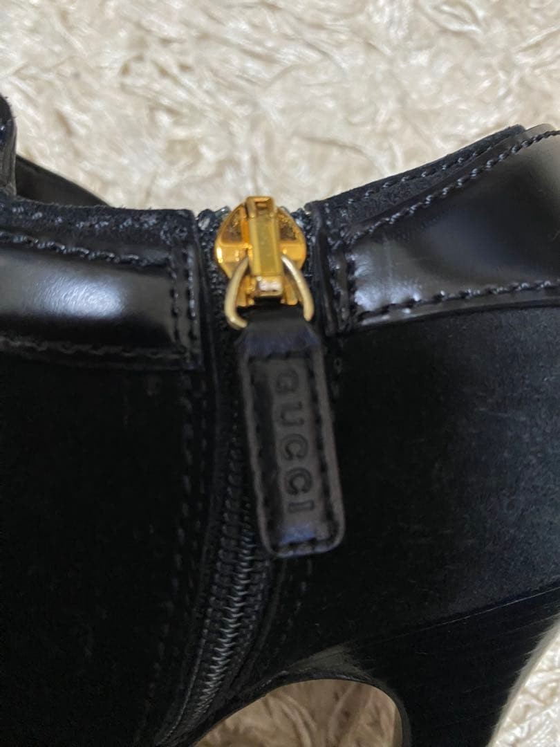 GUCCI Bootie Boots Shoes EU 35.5 US 5.5 Leather Black Authentic thumbnail 12