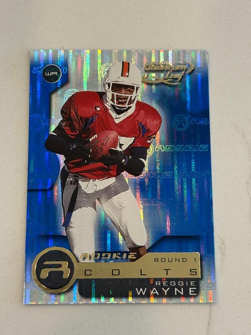 REGGIE WAYNE 2001 QUANTUM LEAF FOOTBALL ROOKIE RC CARD #228 COLTS