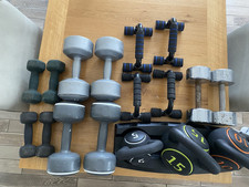 Body Sculpture 5kg Hex Dumbbells Set, Rubber/Metal, Black Grey Silver