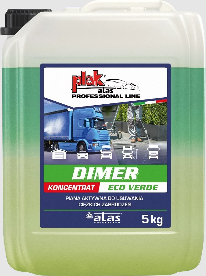 PLAK Dimer Eco Verde 5 kg espuma activa PREPARACIÓN para FUERTE CONTAMINACIÓN WOW