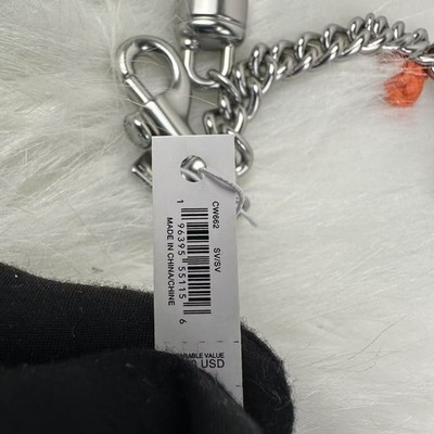 Coach Silver Swagger Chain With Charms Flower, Bear, C, Rainbow