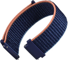 18Mm Adjustable Nylon Watch Band, Quick Release Sport Loop Strap Navy Blue 