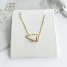 Kendra Scott Cheer Gold White Mother-of-Pearl Pendant Necklace Authentic New