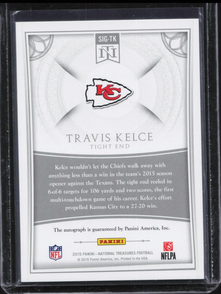 2015 Panini National Treasures Travis Kelce Signatures Auto /49