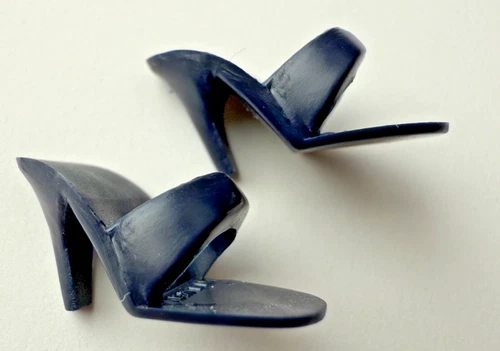 Vintage Barbie #916 Commuter Set OT Navy Blue Shoes Only Mattel REPRODUCTION,