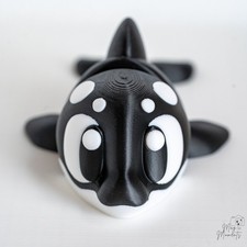 Articulated Orca Whale Figurine 3D Printed Killer Whale Ocean Decor