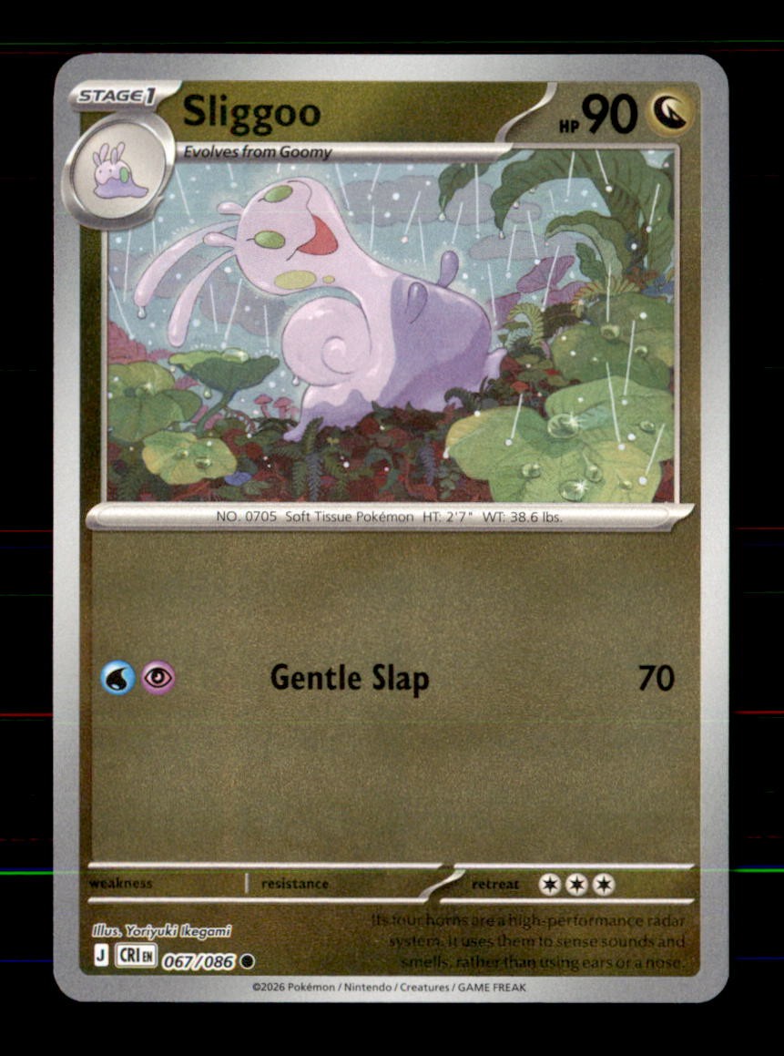 Sliggoo 067/086 Common Chaos Rising Pokemon Reverse Holo Near Mint