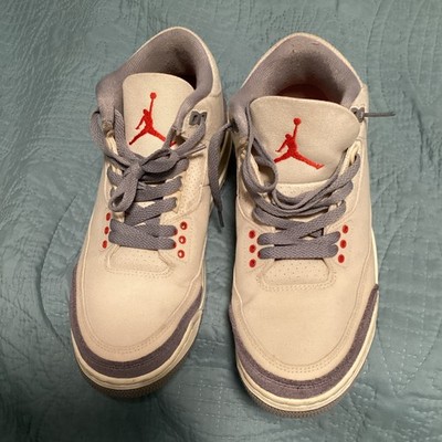 Jordan Air Jordan 3 Retro SE Canvas Muslin White Gray Red DH7139-100 Sneaker