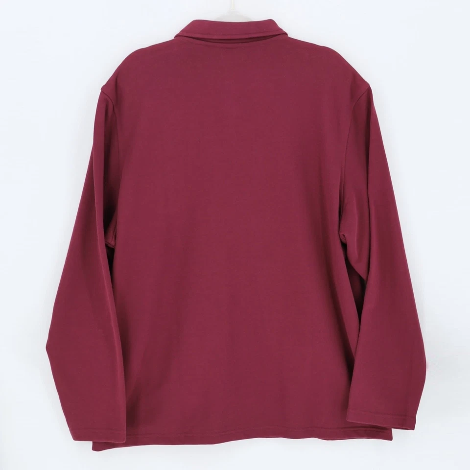 Chaqueta Alfani Para Hombre Granate Rojo Algodón Harrington Terry Francés Cremallera Frontal Talla XXL Foto 4 de 4