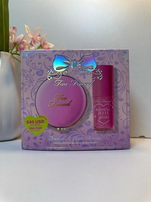 NEW Too Faced Dream A Little Dream Blush and Lip Gloss Set