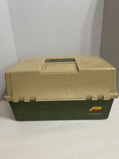 Vintage 8606 Plano Large Tackle Box With Tackle!! Lots Of Tackle USA Made