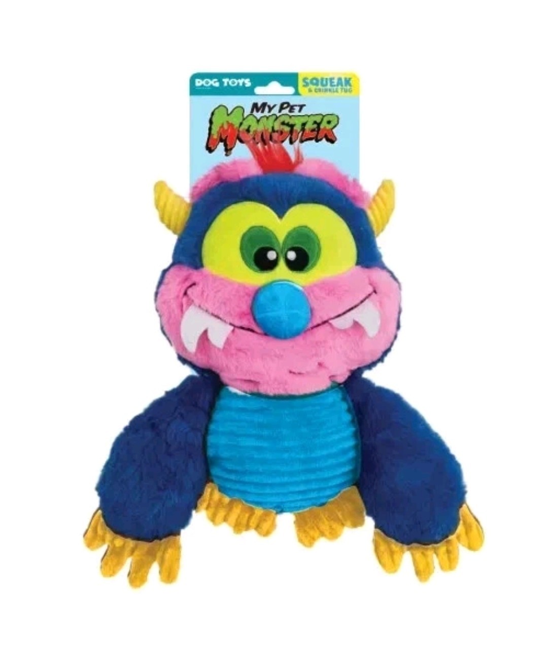 MY PET MONSTER UK 2023 DOG TOY SQUEAK & CRINKLE  PLUSH SOFT TOY 10"" NEW