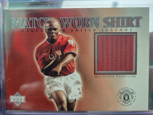 2002 Upper Deck Manchester United Match Worn Shirt Quinton Fortune Game Jersey