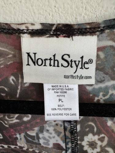 North Style Ruffle Sleeve Paisley Boho Hippie Kimono Size L - Bild 4 von 4