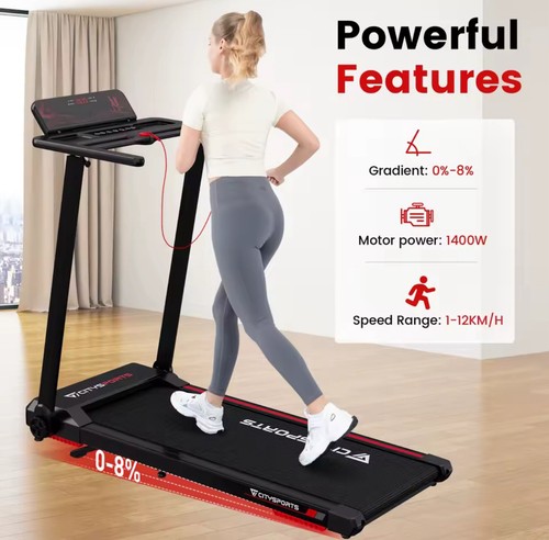 Tapis De Course Fitness Electrique Pliable Bluetooth 12 Programmes 12 Km/h LCD - Imagen 2 de 2
