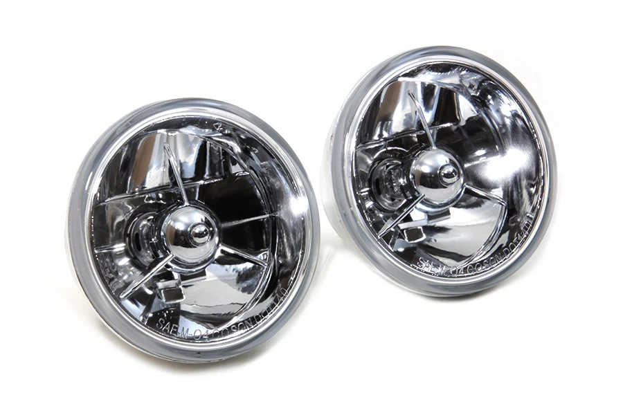 Juego de bombillas de foco H4 de 4-1/2 pulgadas para Harley Davidson Foto 3 de 4