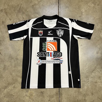Central Cordoba Soccer Argentina Soccer Jersey XL Black White Striped 2012 Adhoc