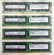 Lot of 4 - Samsung 16GB DDR3 2Rx4 M393B2G70BH0-CK0 ECC REG RDIMM Server RAM