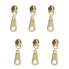 50 PCS Gold Pulls For 5 Nylon Coil Zippers Sliders Luggage Purses Bags