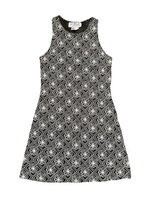 Vintage 90's Y2K La Belle Crochet Print Mini Dress Size Small | eBay