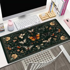 40 90cm Oversized XXL Gaming Mouse Pad  Desk Mat - Green Floral  Urban Landsca