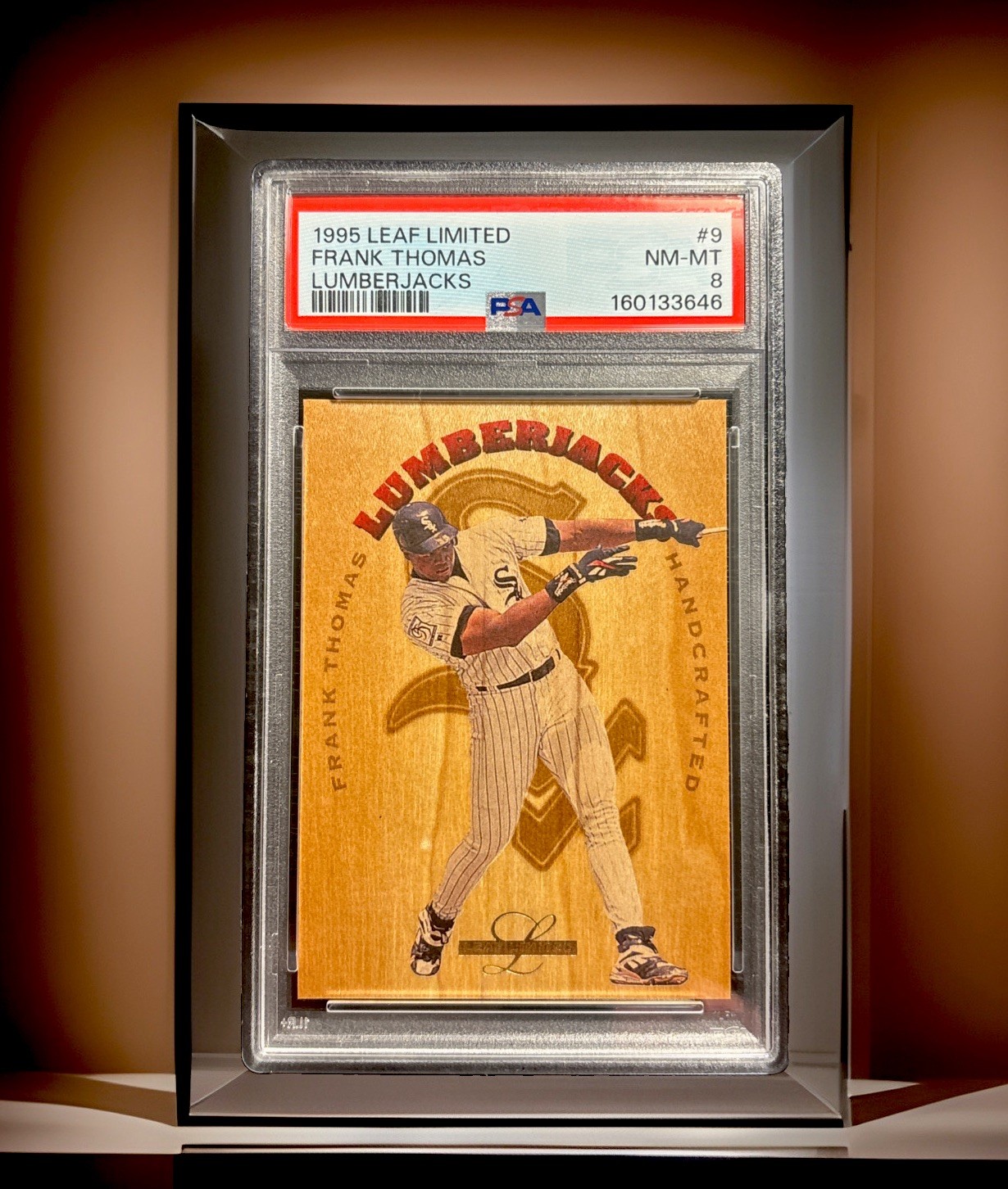 1995 Leaf Limited Lumberjacks - #9 Frank Thomas  /5000 - PSA 8