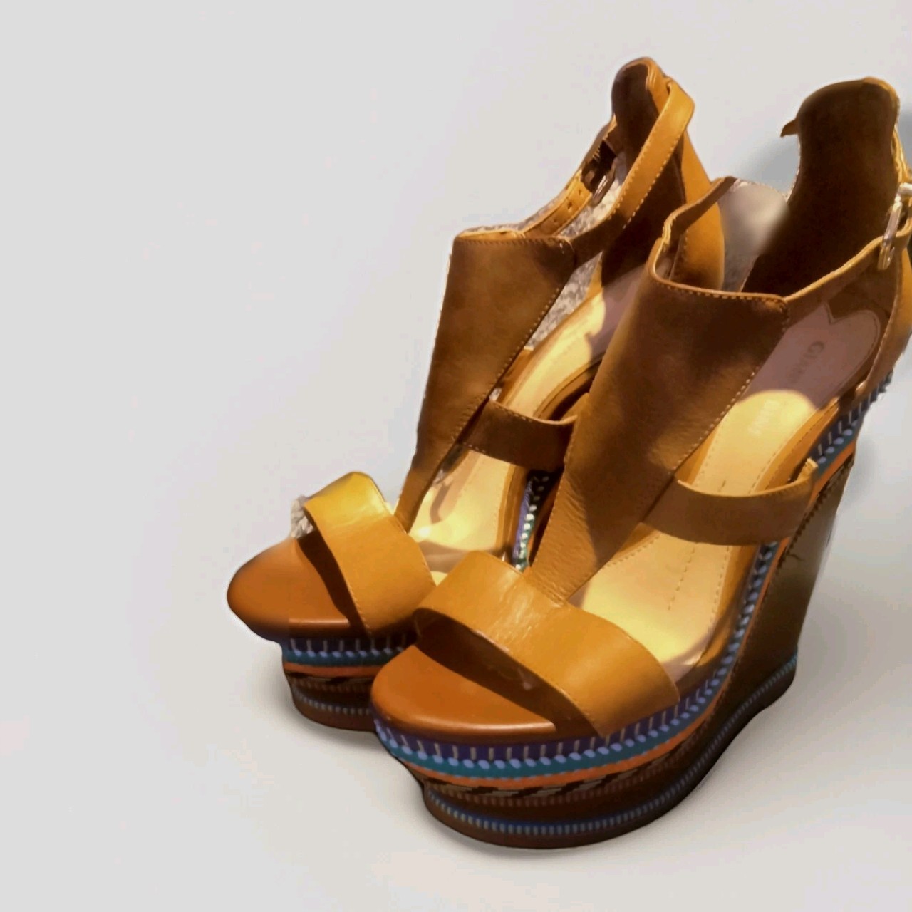 Vintage Wedge Six Inch high Heel size