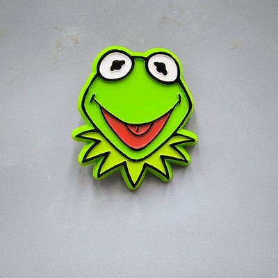 Vintage Kermit Face Pinback Lapel Pin Hallmark 1979 Plastic 2''
