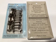 ReBoxx-4 36" HO Semi-scale wheels sets, 0-960" Axle Length, 12/ Pkg, NMRA RP-25