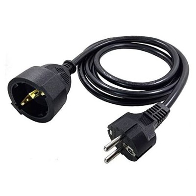 CEE7/7 European Schuko Male to Female Extension Power Schuko M/F (2m/6ft)