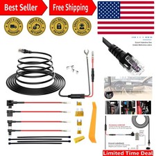 Hidden Wiring Radar Detector Hardwire Kit 13FT RJ11 - Enhance Vehicle Neatness