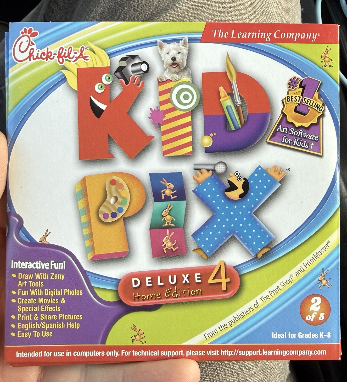 Kid Pix Deluxe 4 Home Edition Software CD-ROM Disc & Case Vintage ...