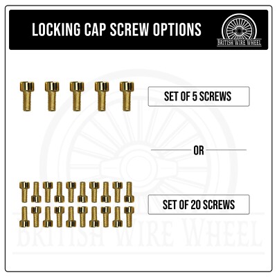 Gold Face Plate Screws for Zenith Locking Knock Off Spinner Caps