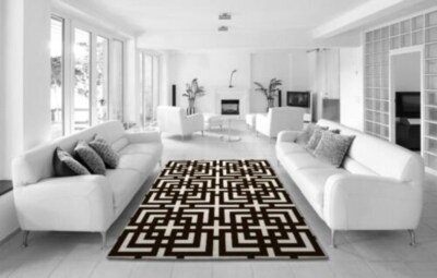 Teppich Neu Modern Look Handgetuftet Carpet 100% Wolle Carpet
