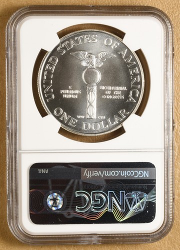 1989 D Congress Bicentennial Commemorative Silver Dollar NGC MS70 - Picture 2 of 2