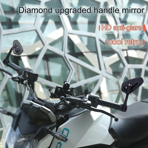 For Triumph Bonneville Bobber / T100 7/8" Bar End Mirrors Anti-Glare Rearview - Foto 8 di 16