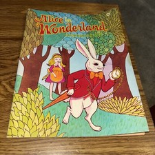 Alice in Wonderland Coloring Book Playmore, Printed n Canada Circa Late 1960s