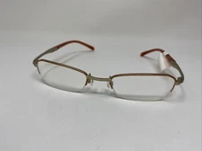 PUMA SCULPTURE II 50/20/140 ORANGE GOLD HALF RIMLESS EYEGLASSES FRAME 5939