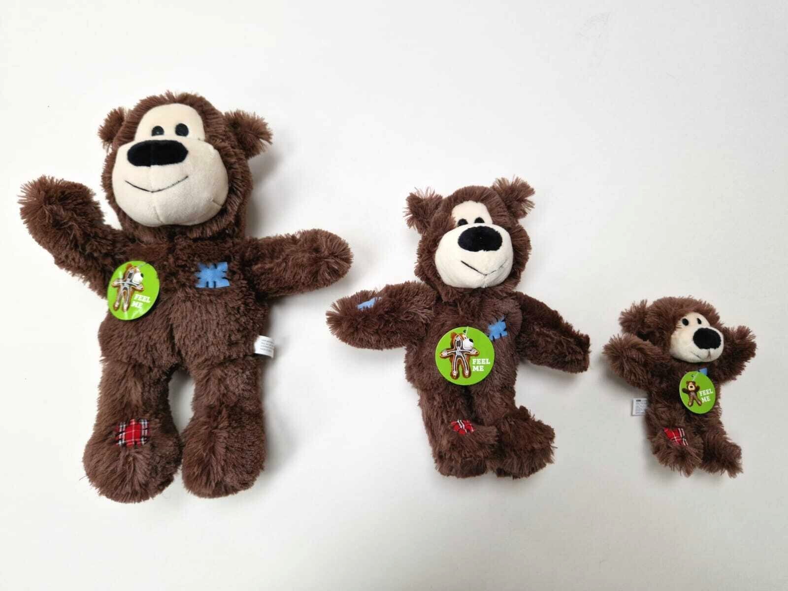 KONG XS/S/MED/LARGE WILD KNOTS Teddy BEAR Dog Toy Chase Cuddle Xmas Dog